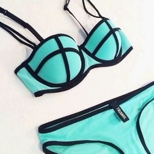 TRIANGL milly blue neoprene bikini set